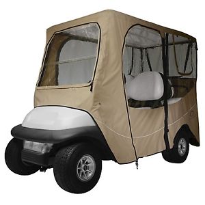 Fairway Golf Cart Deluxe Enclosure Long Roof - Khaki