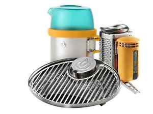 BioLite CampStove Bundle Chargerb Portable Grill Top Kettle Pot Cooking Stove