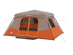 Ozark Trail 8 Person Instant Cabin Tent 2 Queen Airbeds 4 Windows Camping Gear