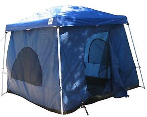 New 8.5 ft Blue Canopy 2 Door Outdoor Instant Hiking Family Cabin Camping Tent