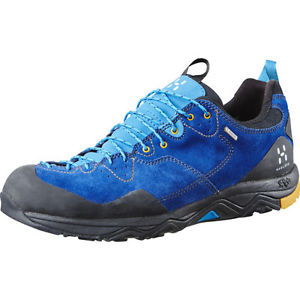 Haglofs Rocker Leather Gt Mens Footwear Walking Shoes - Hurricane Blue Saffron