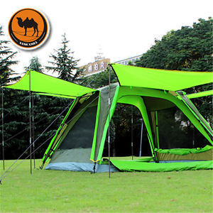 Outdoor Camping Automatic One Room Four Canopies Waterproof 3-4 Person Tent