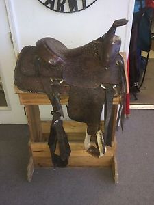 15" CIRCLE Y TROPHY 1967 Calf Roping Western saddle Horse Trail Pleasure Lot A4