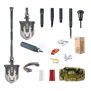 NEW chafon Folding Survival Shovel Kit 15 Items FREE SHIPPING
