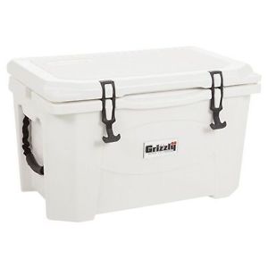 Grizzly Coolers Cooler, White/White, 40-Quart
