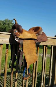 Sharon camarillo courts barrel western saddle 14.5