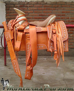 15" Montura Charra Mexican Charro Saddle -B02