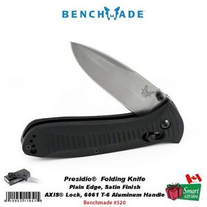 Benchmade Presidio Folding Knife, AXIS Locking, 6061 T-6 Aluminum Handle #520