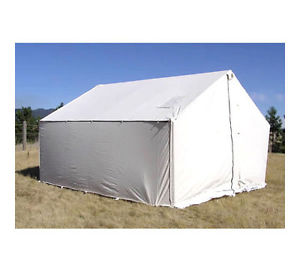 8 X 10 CANVAS WALL TENT, WATER & MILDEW TREATED &  " 3 RAFTER ANGLE KIT "