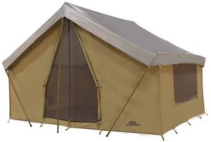 NEW Trek Tents 246C Cavas Cabin 10' x 14' Heavy Duty 9 Person Tent w/ Fly Cover