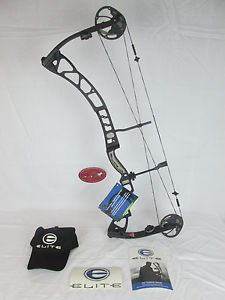 New 2015 Elite Synergy 65# 29.5" Black Compound Bow Right Hand