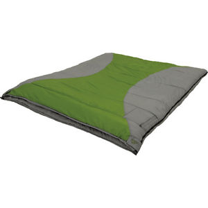 ALPS Mountaineering Double Wide Sleeping Bag: 20 Degree Synthetic- Green Grey