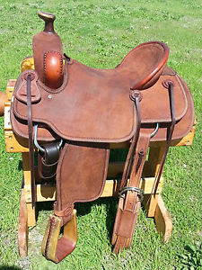 16" Johnny Scott Ranch Roping Saddle (Made in Texas) Roper