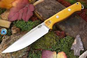 Bark River Bravo Vortex Rampless Fixed Blade Knife w/ A2 & Natural Micarta!