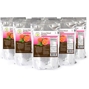 Legacy Premium Fruit Freeze Dried Peaches 168 Servings Mylar Pouches LE6026