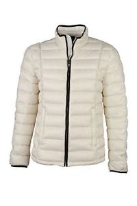 James & Nicholson - Daunenjacke Men's Quilted Down Jacket, Giacca Uomo, Bianco (