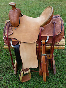 15.5" Johnny Scott Ranch Roping Saddle (Made in Texas) Roper