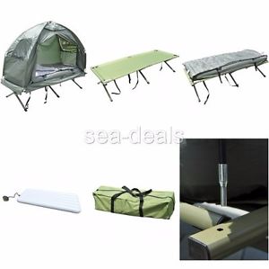 Portable Camping Cot Tent Outdoor Sleeping Bag Air Mattress Bed Hiking Shelter