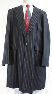 Reed Hill Mens Saddleseat 3 Pc Suit Black Pinstripe Polyester size 52 - USA