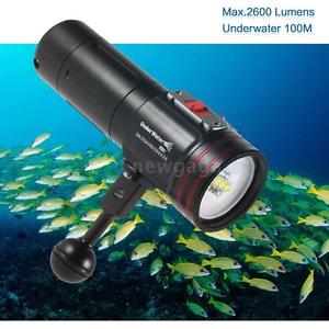 NEW ARCHON D34VR XM-L U2 Diving Underwater Video Flashlight LED Torch Light V9Q4