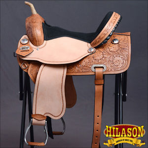 TT204OLWL-F HILASON WESTERN FLEX TREE BARREL RACING TRAIL RIDING HORSE SADDLE 16