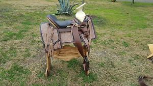 15" Montura Charra  - Mexican Saddle - Horse Saddle-#27003