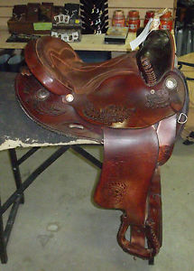 14" USED JESSE TONY BARREL RACING SADDLE #3 862