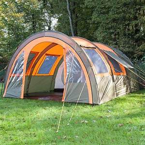 skandika Kemi 4 Person/Man Family Tunnel Tent 3000mm Water Column Orange New