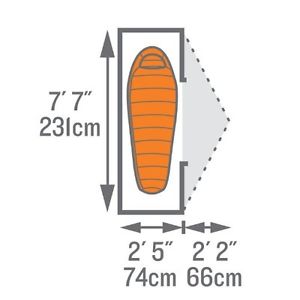 Kelty, Tenda Gunnison 1.2, 1 persona, Multicolore (Grey/Orange/apple Green)