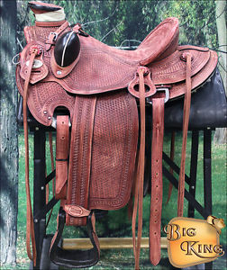 W55RO-F HILASON BIG KING SERIES WESTERN WADE RANCH ROPING COWBOY TRAIL SADDLE 16