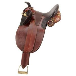 Australian Outrider Saddle Horn Stock Poley Wide 17" Brown AS1477W