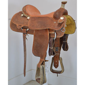 Used 16.5" Billy Cook Saddlery Roping Saddle Code: U165BCOOKTRFTOS