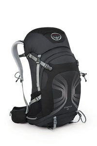 Osprey Stratos 36 Black, Mens Hiking Overnight Daypack - S/M and M/L Torso