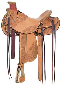 15" 16" Wade Floral Roping Saddle Custom Wade Saddle
