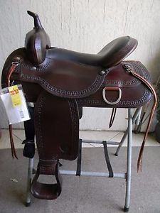 TEX TAN 16" REPOSE Western Pleasure Trail Saddle Memory Seat Retail $2110 NWT