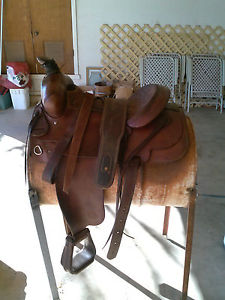 Custom Made Roping Saddle 16" Seat Rod Algien Maker