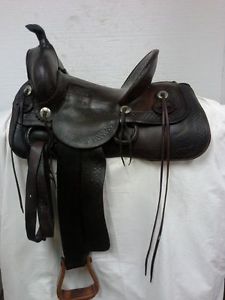 Miles City Saddle Makers Western Vintage Collector High Back Saddle #404 Used