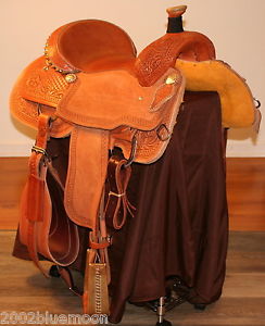 16" Jays Custom Roping Saddle, Hermann Oak Leather, FQH Bars, Made in USA