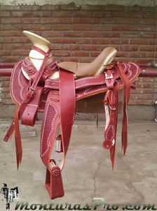 15" Montura Charra Mexican Charro Saddle -G02