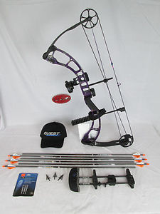 G5 Quest Storm  Purple camo RIGHT HAND compound bow package free blue nockturnal