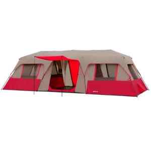 Ozark Trail 15 Person 3 Room Split Plan Instant Cabin Tent, WMT251084 Red