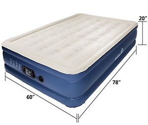 Ivation IV-IAMQ20PBLBG Inflatable Air Bed Coil Mattress Construction with Plug