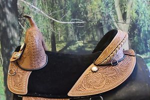 HILASON TREELESSTAN  WESTERN TRAIL BARREL RACING SADDLE 13" 14" 15" 16" 17" 18"
