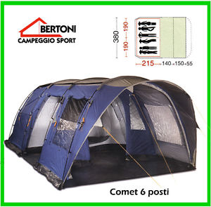 TENDA CAMPEGGIO Igloo BERTONI - doppio telo  modello" COMET 6 " Tende 6  P0STI