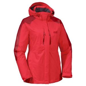 Jack Wolfskin, Giacca a vento Donna All Terrain Giacca Donna, Rosso (Hibiscus Re