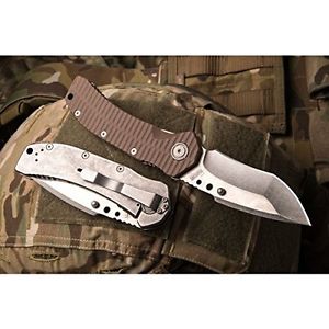 Hardcore Hardware MILF-01 Modified Drop Point Tactical Folder Knife Dark Earth