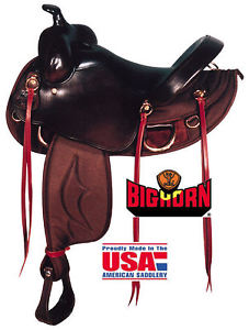 Big Horn 16 Inch Western Flat Top Mule Saddle - Cordura and Leather