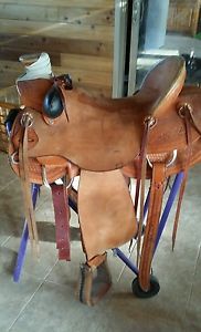17" FQHB Custom HR Ranch Saddle