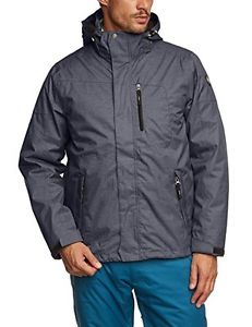 Killtec, Giacca sportiva con cappuccio e strato esterno rimovibili Uomo 3 in 1,