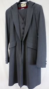 Reed Hill Saddleseat Ld 3p suit Grey Herringbone Poly / Rayon / Spandex 10 - USA